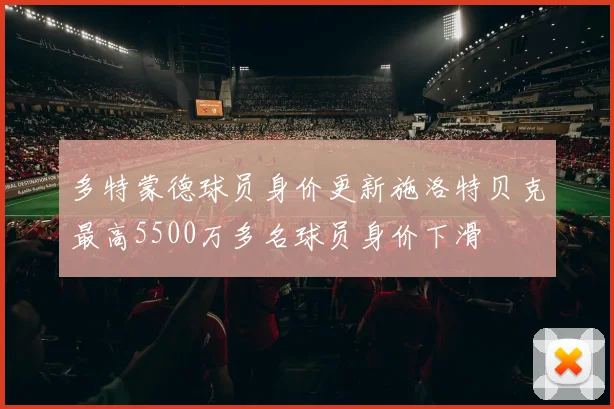 多特蒙德球员身价更新施洛特贝克最高5500万多名球员身价下滑